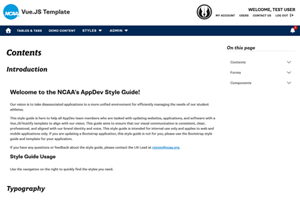NCAA - Style Guide